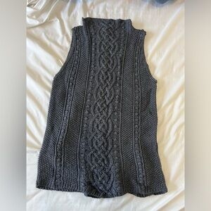 Super cute mock neck sleeveless sweater